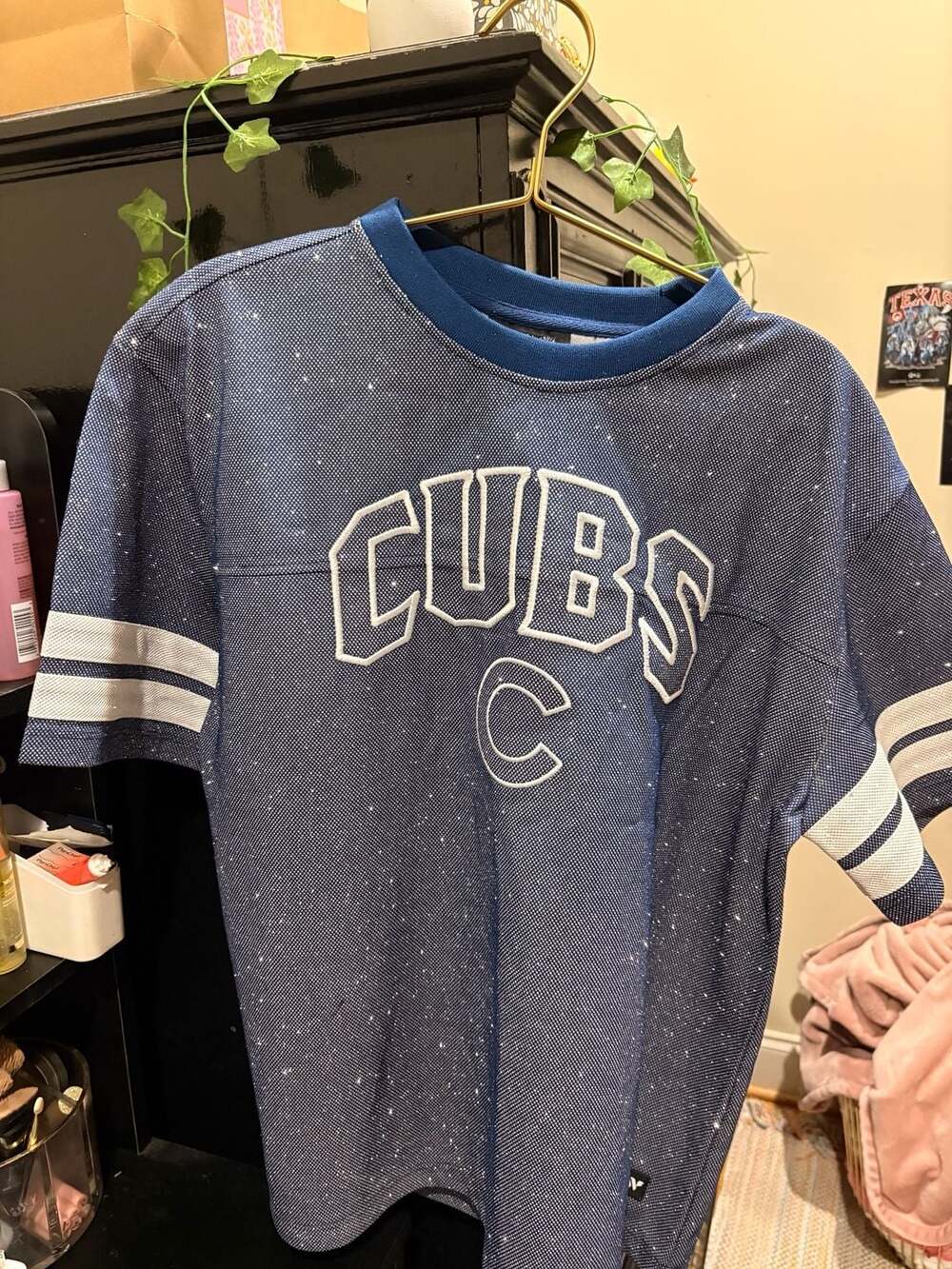 The Wild Collective x Anthropologie Chicago Cubs MLB Sparkle Graphic Jersey Tee